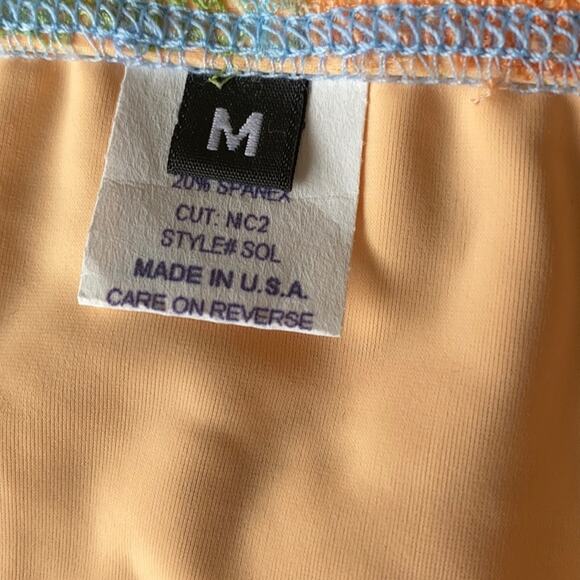 New Nicolita Multicolor Mesh Overlay Tie-Sides String Bikini Bottom – Size M - Picture 3 of 7